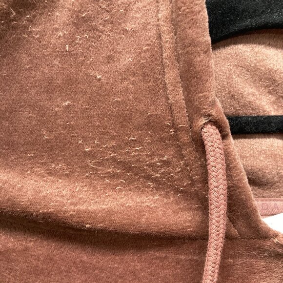 Danskin 2-Piece Velour Track Suit, Sz Large, Pinkish‎ Brown Boxy Hoodie Jogger - Picture 15 of 16